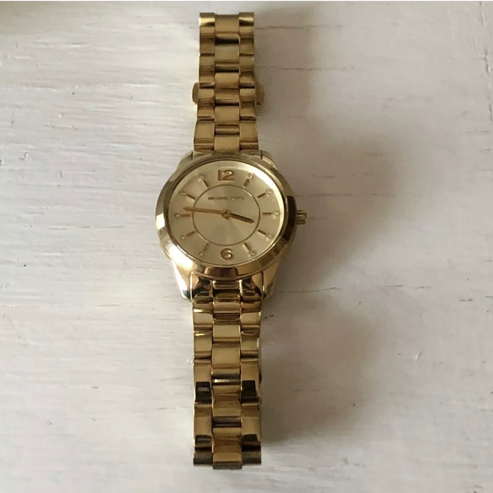 Michael Kors Petite Runway Watch Gold MK6590 - Picture 6 of 8
